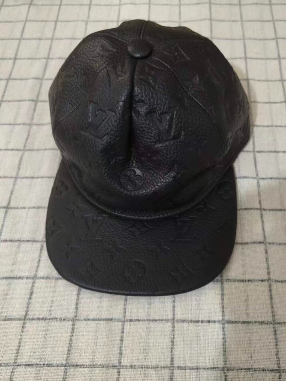 Louis Vuitton Black Monogram Empreinte Leather Baseball Cap, Adjustable
